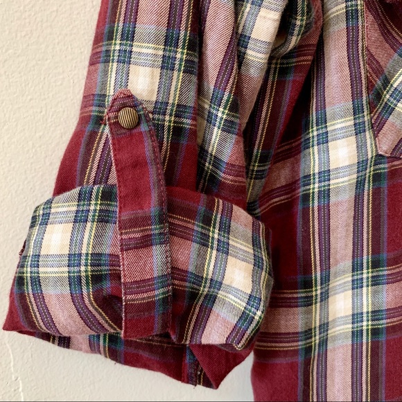 Zara Basics Plaid Button Down Shirt - Picture 6 of 6